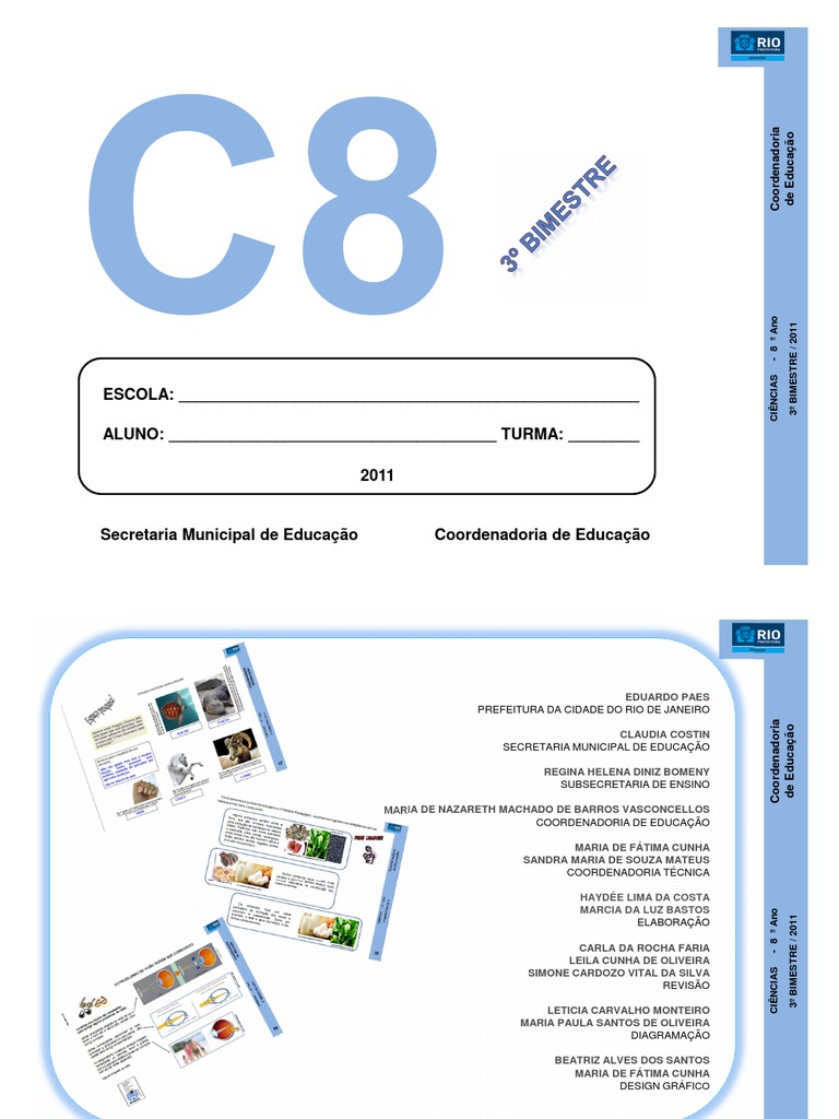 Apostila De Ciencias 8 Ano Volume 1 2018
