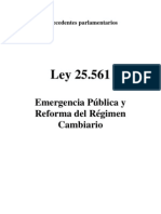 Ley 25.561. Antecedentes Parlamentarios. Argentina