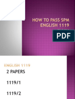 How To Pass SPM English 1119