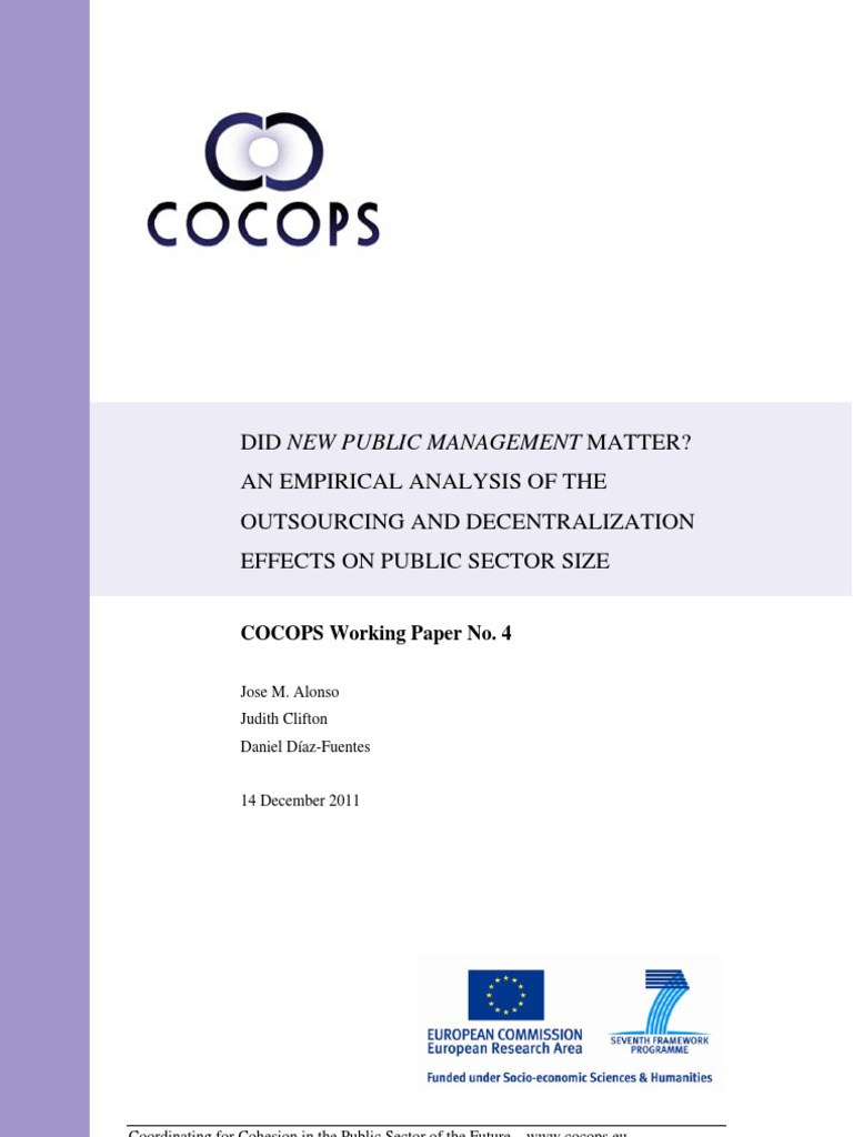 COCOPS Workingpaper No4 PDF | PDF | Ordinary Least Squares | Estimator