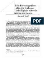 Analisis Historiografico Etnomusicologia Mexico