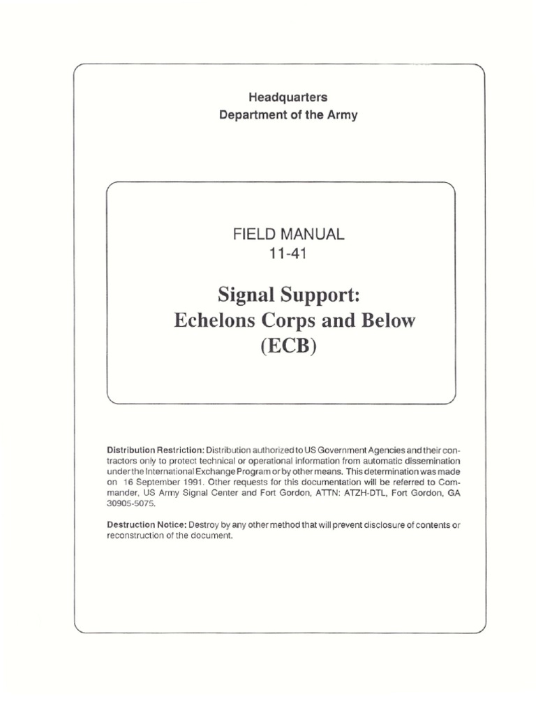 Signal Support Foundations for Warfare | PDF | Signal Corps (United ...