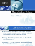 Material Listing and Exclusion