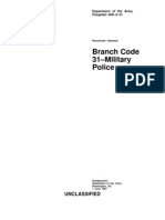 Da Pam 600-3-31 Branch Code 31 Military Police