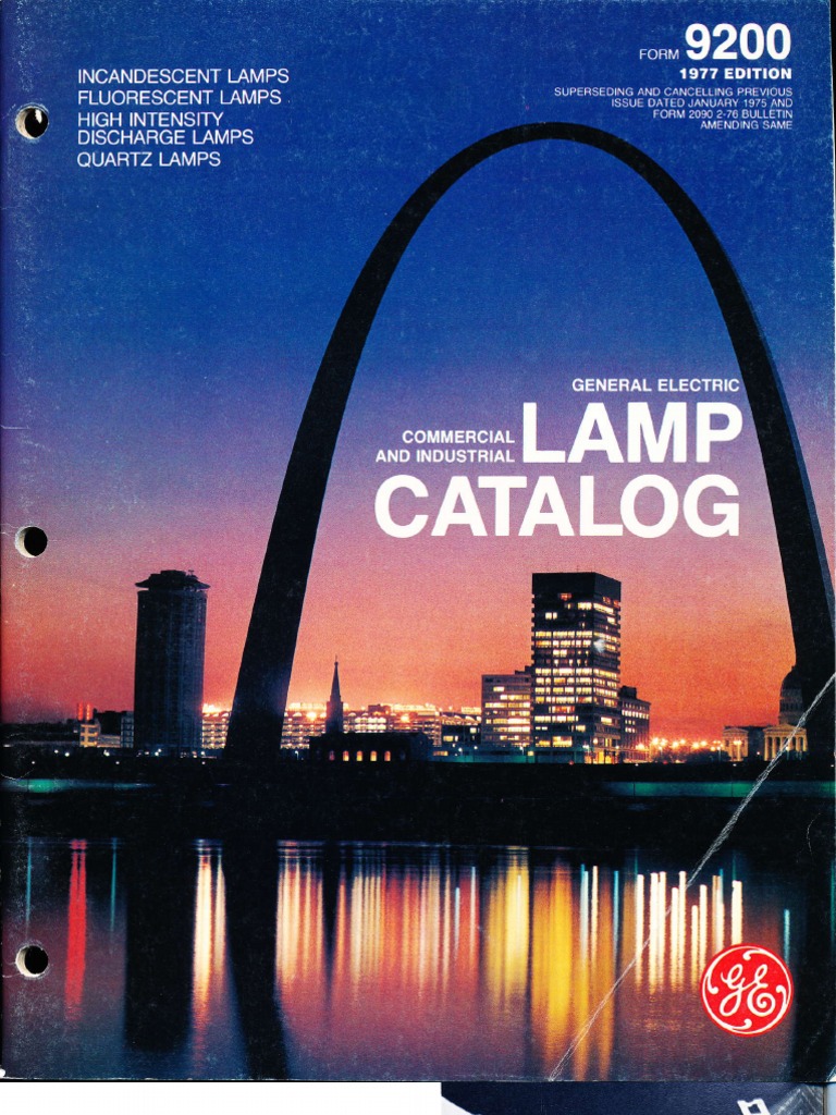 GE 1977 Lamp Catalog Incandescent Light Bulb Lighting