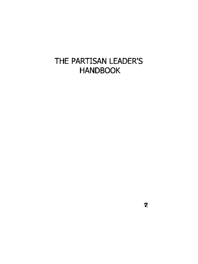 Partisan Leaders Handbook | PDF