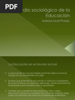 El estudio sociológico de la Educación