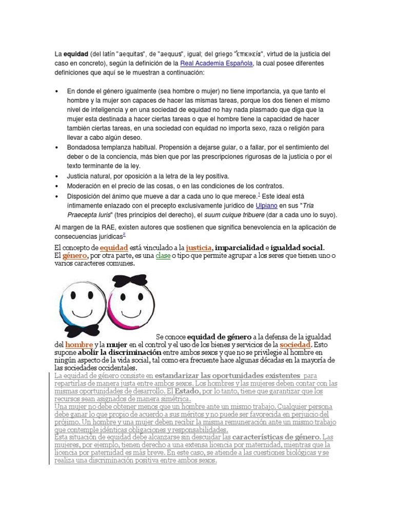 Equidad de Genero | PDF | Igualdad de género | Estudios de género