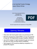 Pathways to Inertial Fusion Energy Laser Direct Drive