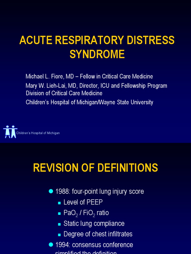 Acute Respiratory Distress Syndrome (ARDS) Guide PDF Nitric Oxide