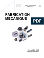 Fabrication Mecanique Cours PDF