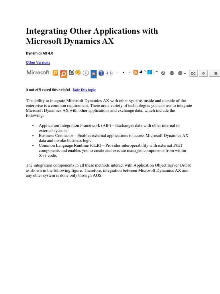 Microsoft Dynamics AX AIF Overview | PDF | Xml Schema | Class (Computer ...
