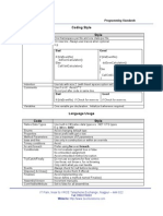 Programming Standards for Dot Net