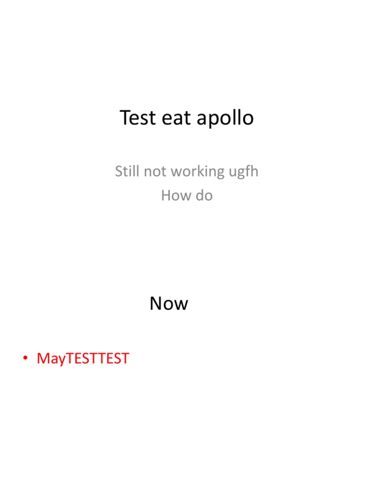 Apollo Test Issues | PDF