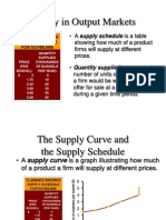 Supply in Output Markets: Clarence Brown'S Supply Schedule For Soybeans