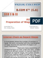 Auditing: Preparation of Wage Sheets
