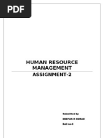 Human Resource Management: Assignment-2