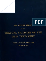 Oxford Debate On Textual Criticism of The New Testament