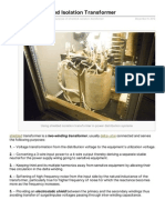 Purpose of Shielded Isolation Transformer