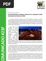 Comunicado Prensa Valoracion23F