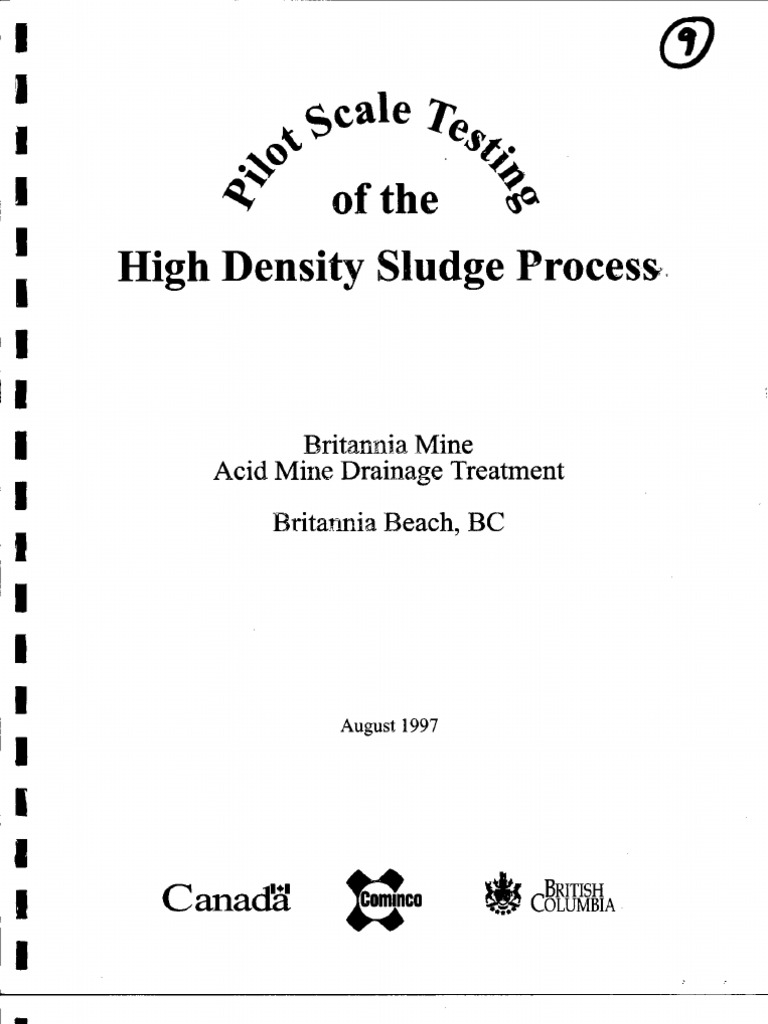 WTP Pilot Scale Testing High Density Sludge Process | PDF | Recycling ...