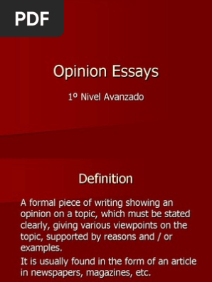 Opinion Essays