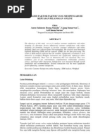 Download Analisis Faktor-Faktor Yang Mempengaruhi Kepuasan Pelanggan Online by paperking SN128625928 doc pdf