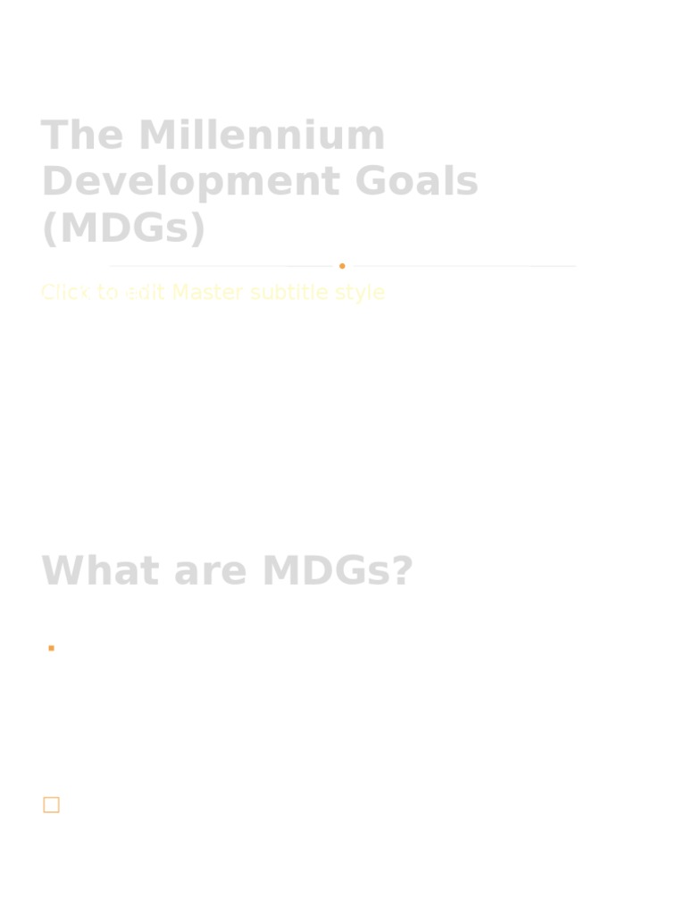 Understanding the Millennium Development Goals | PDF | Social Science ...