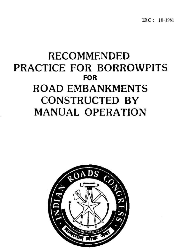 Borrowpit Guidelines for Road Embankments | PDF | Drainage | Flood