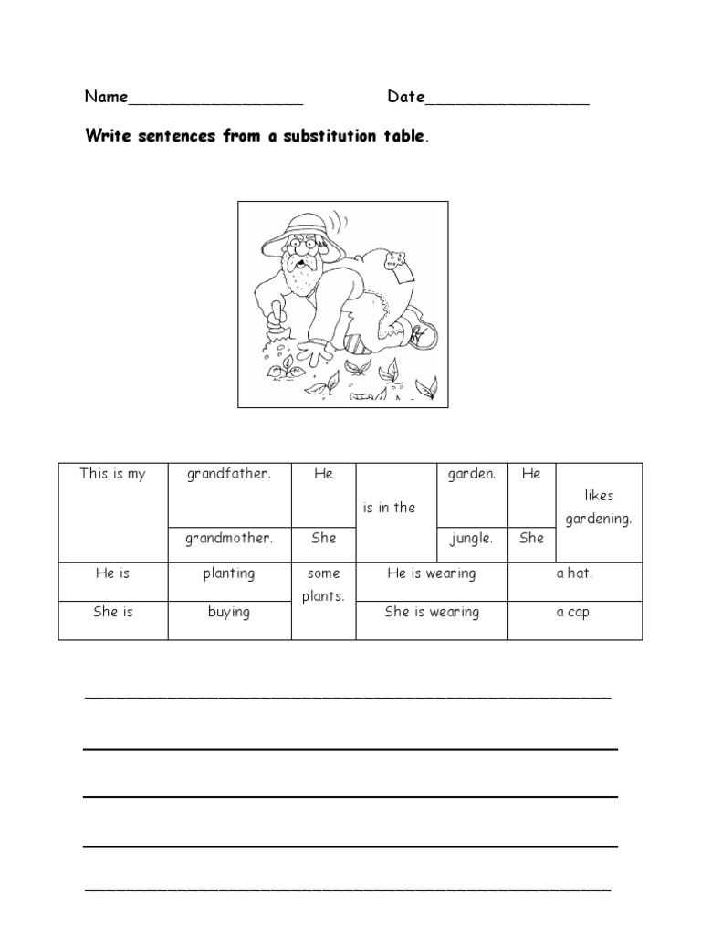 English Worksheets For Year 2