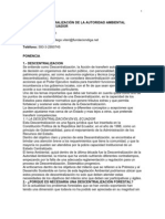 Descentralización de La Autoridad Ambiental Ecuador