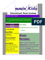 Jammin Kids March 2013 Notes On Music Lessons