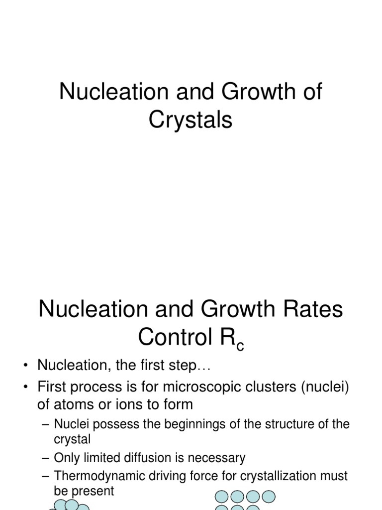 Nucleation and Growth in Crystallization | PDF | Nucleation | Crystal ...