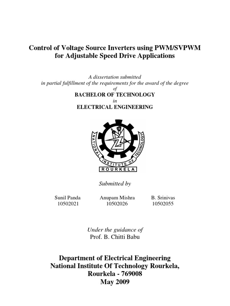 Control of Voltage Source Inverters Using PWM | PDF | Power Inverter ...