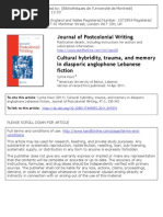 Download Hout_Cultural Hybridity trauma and memory in diasporic anglophone lebanese fiction by mleconte SN128643616 doc pdf