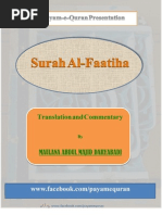 Surah Al-Faatiha - Translation and Commentary