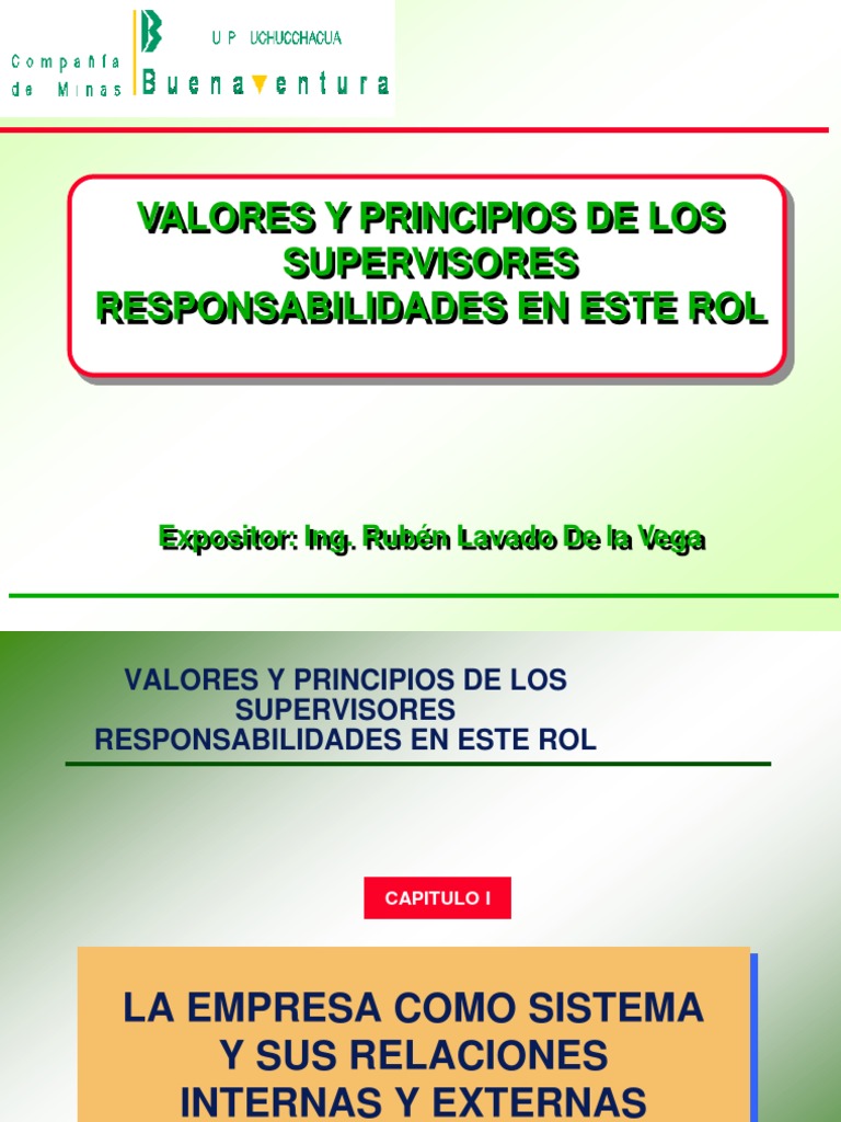 Valores y Principios de Los Supervisores | PDF | Calidad (comercial ...