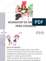 Workshop Meditação para Crianças