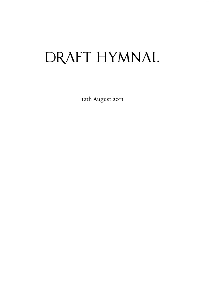 The Draft Hymnal | PDF | Eastern Christian Liturgy | Mass (Liturgy)