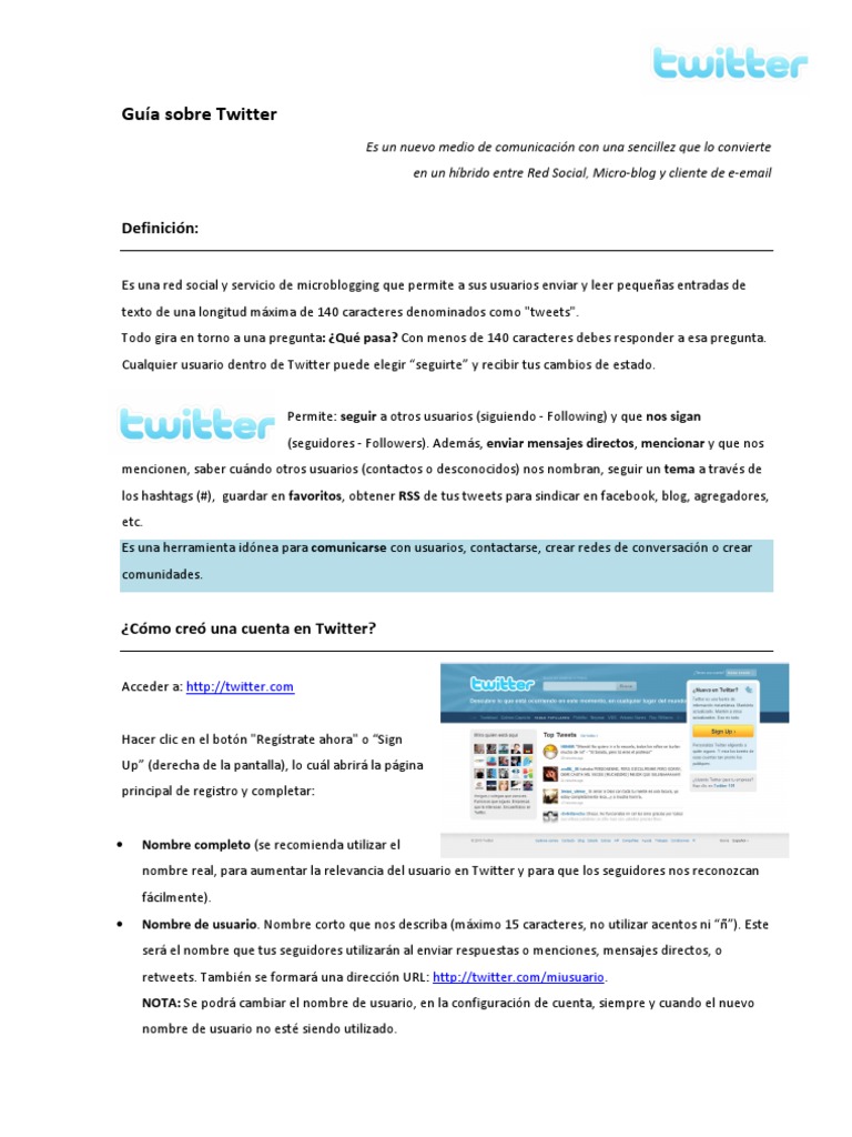Guía para Escribir en Twitter | PDF