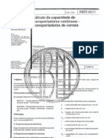 NBR 8011 - Cálculo da capacidade de transportadores contínuos Transportadores de correia