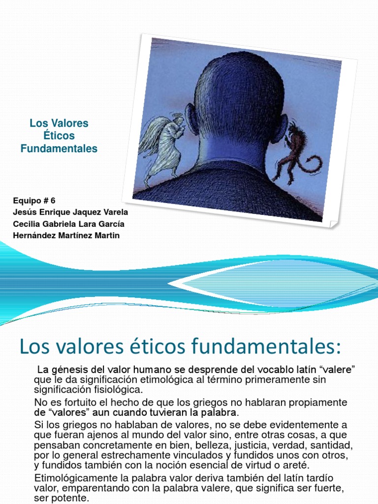 Los Valores Éticos Fundamentales