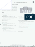 Non-Ventilated Automation Transformers Selection Guide