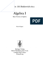 Algebra I Basic Notions of Algebra - Kostrikin a I , Shafarevich I R