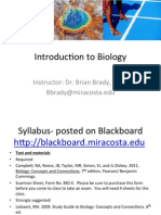 Bio 100:101 Introduction Lecture Sp'13