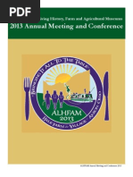 Association For Living History, Farm and Agricultural Museums (ALHFAM) 2013 Annual Meeting and Conference, June 14 - June 18, 2013 at Hale Farm & Village in Akron, Ohio