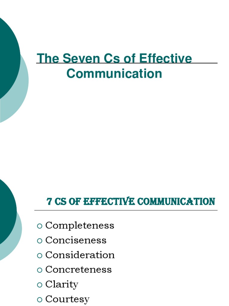 7 C's Communication | PDF | Accuracy And Precision | Sentence (Linguistics)