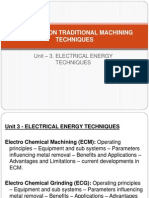 Nontraditional Machining techniques Unit - 3