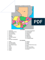 Departamentos y Municipios de Guatemala