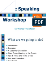 Public Speaking Workshop: Key Member Presentation